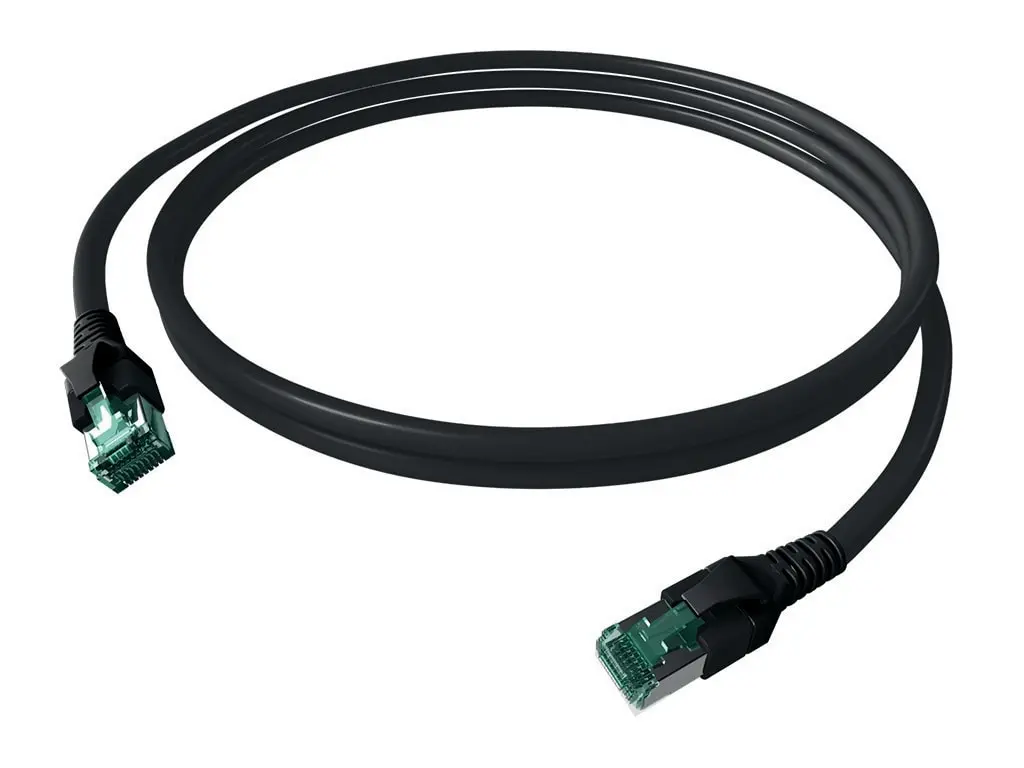 Produktfoto 1 von DualBoot Patchkabel Kat.6A (ISO/IEC) geschirmt schwarz 1,50m
