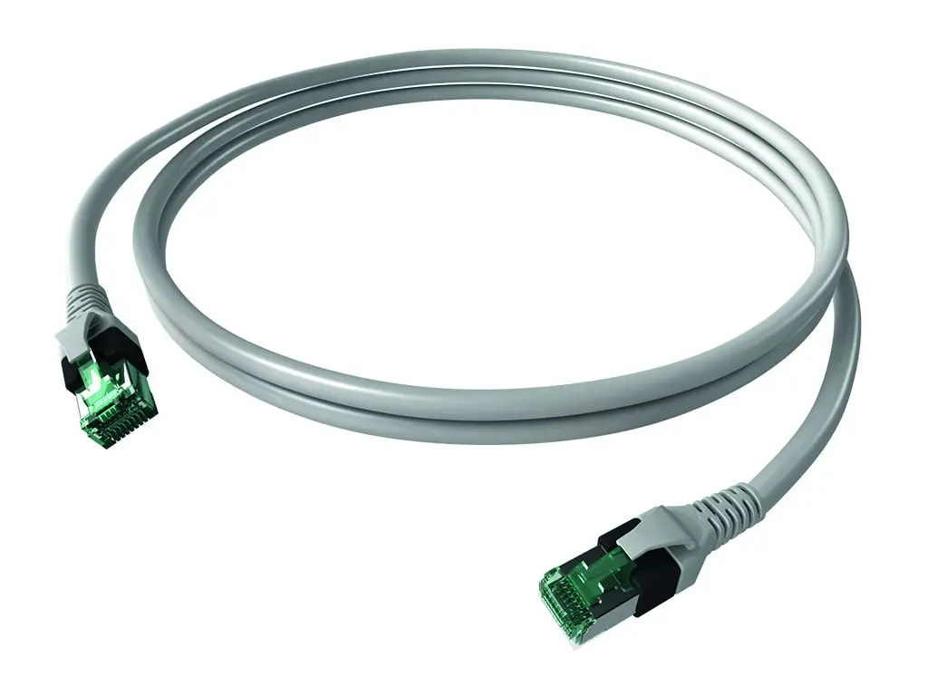 Produktfoto 1 von DualBoot Patchkabel Kat.6A (ISO/IEC) geschirmt grau 4PPoE 2,00m