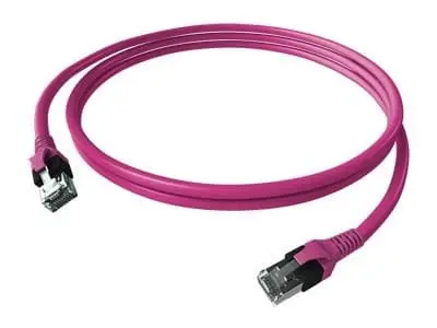 Produktfoto 1 von DualBoot Patchkabel Kat.6 Klasse EA (ISO/IEC) geschirmt violett 4PPoE 2,00m
