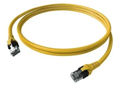 Produktfoto 1 von DualBoot Patchkabel Kat.6 Klasse EA (ISO/IEC) geschirmt gelb 4PPoE 1,00m