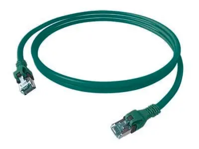 Produktfoto 1 von DualBoot PushPull Patchkabel Kat.6A (ISO/IEC) geschirmt grün 1,50m