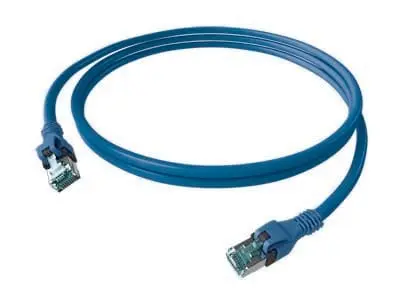 Produktfoto 1 von DualBoot PushPull Patchkabel Kat.6A (ISO/IEC) geschirmt blau 0,50m