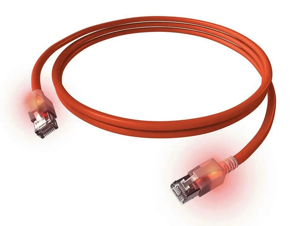 Produktfoto 1 von DualBoot LED Patchkabel Kat.6 Klasse EA geschirmt rot 1,50m