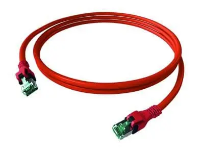 Produktfoto 1 von DualBoot PushPull Patchkabel Kat.6A (ISO/IEC) geschirmt rot 4PPoE 1,00m