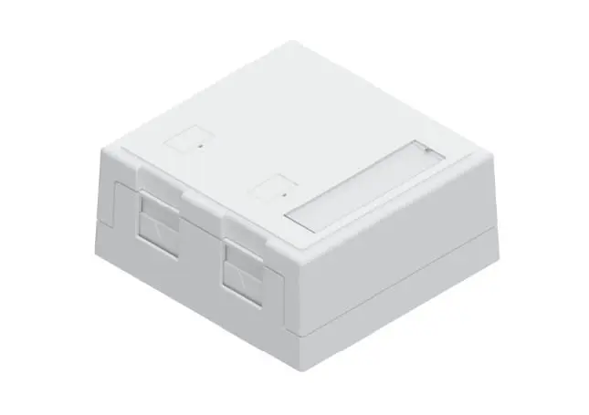 Produktfoto 1 von Aufputzgehäuse leer weiß RAL9010 für 2xKS (fixLink® SL/preLink® SL)