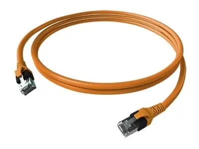 Produktfoto 1 von DualBoot Patchkabel Kat.6 Klasse EA (ISO/IEC) geschirmt orange 4PPoE 10,00m
