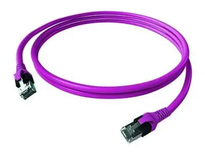 Produktfoto 1 von DualBoot Patchkabel Kat.6 Klasse EA (ISO/IEC) geschirmt violett 4PPoE 1,00m