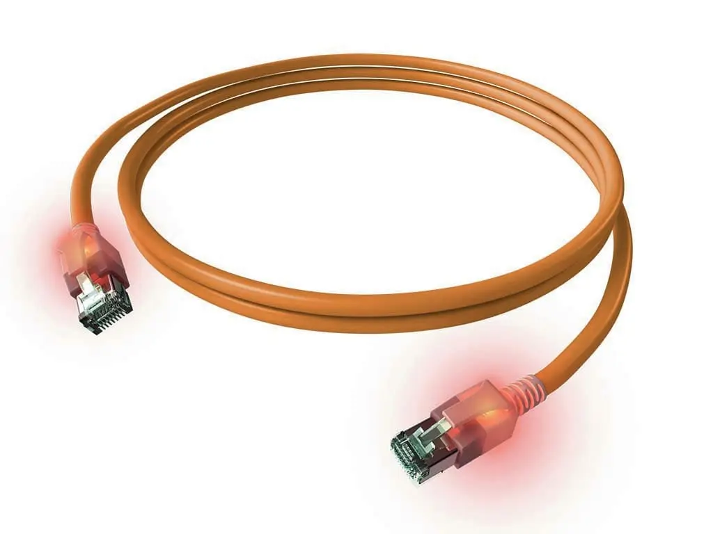 Produktfoto 1 von DualBoot LED Patchkabel Kat.6A (ISO/IEC) geschirmt orange 1,50m