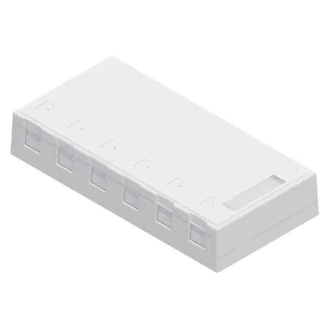 Produktfoto 1 von Aufputzgehäuse leer weiß RAL9010 für 6xKS (fixLink® SL/preLink® SL)