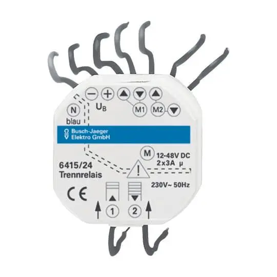 Busch-Jalousiecontrol-Trennrelais, 2-fach, Gleichstromantriebe UP