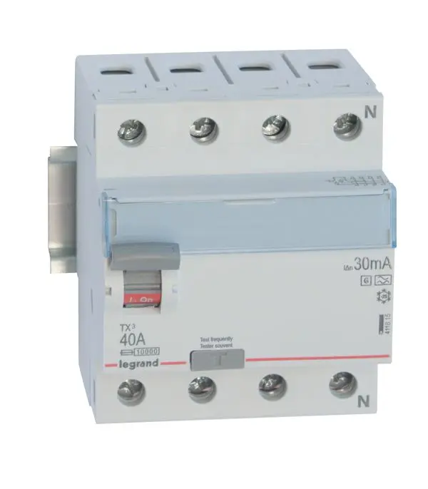 Produktfoto 1 von TX3 FI-Schalter 40A, 4-polig, 30mA, Typ F-G, 400VAC, 4TE