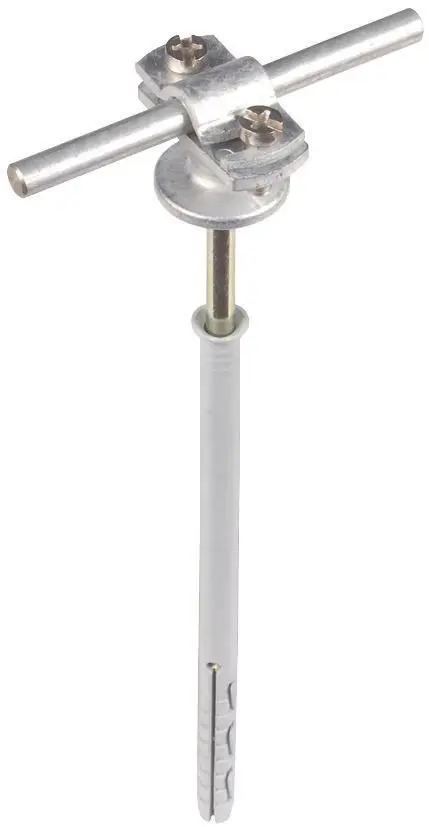 Produktfoto 1 von Leitungshalter m. Abdeckbund ZG f. Rd 7-10mm St/tZn m. Rahmendübel 180mm