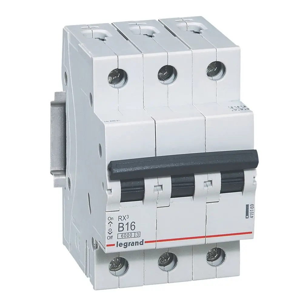 Produktfoto 1 von RX3 LS-Schalter B-Char. 16A, 3-polig, 6kA, 400VAC, 3TE