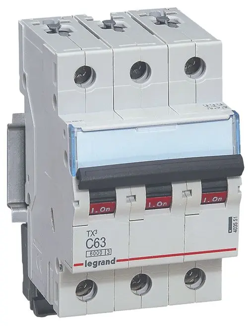 Produktfoto 1 von TX3 LS-Schalter B-Char. 16A, 3-polig, 10kA, 400VAC, 3TE