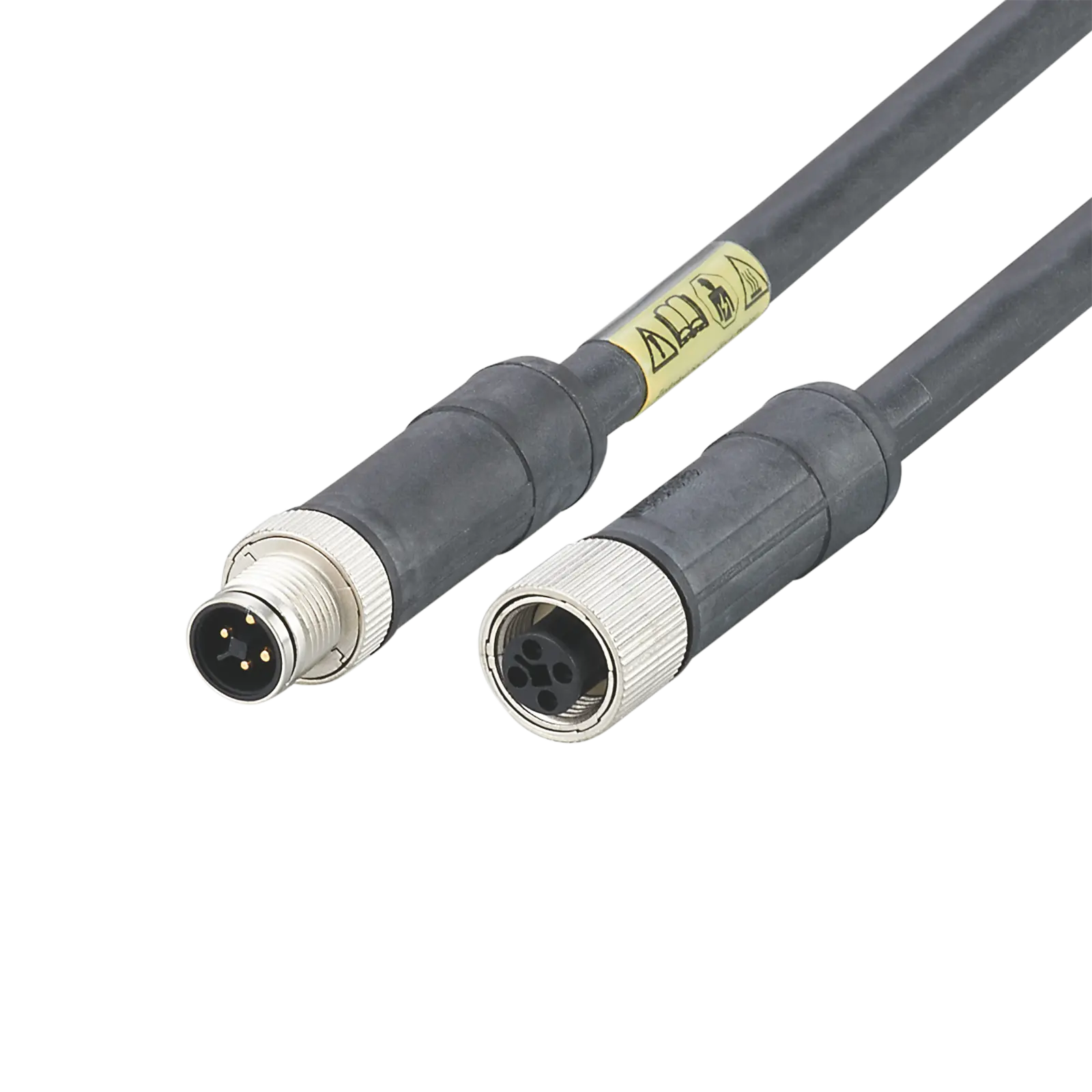 Produktfoto 1 von Verbindungskabel Powerkabel T-codiert 10m PUR Gehäuse PUR IP67