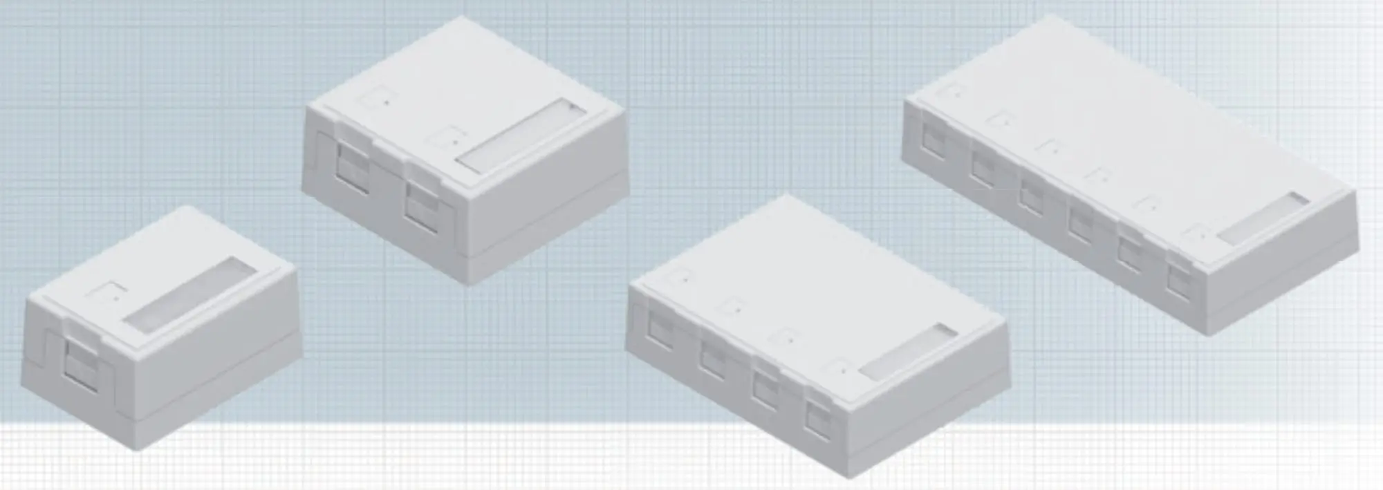 Produktfoto 1 von Aufputzgehäuse leer weiß RAL9010 für 1xKS (fixLink® SL/preLink® SL)