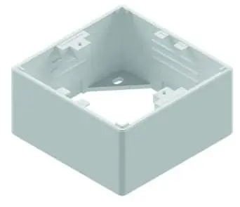 Produktfoto 1 von Aufputzrahmen 80x80x42mm weiß RAL9010