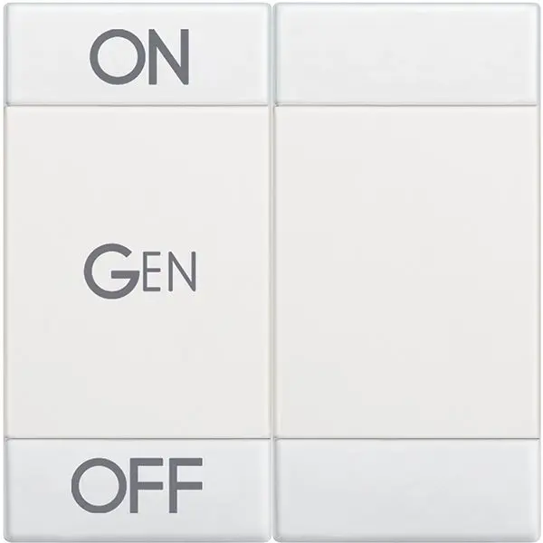 Produktfoto 1 von Manette LIVINGLIGHT MyHOME BUS - symbole ON/OFF/GEN - 2 modules - blanc