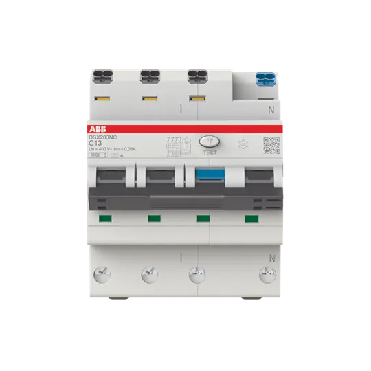 Produktfoto 1 von DSX203NCA-C13/0,03 FI/LS-Schalter 6kA, 3P+N, Typ A, C 13, 30mA