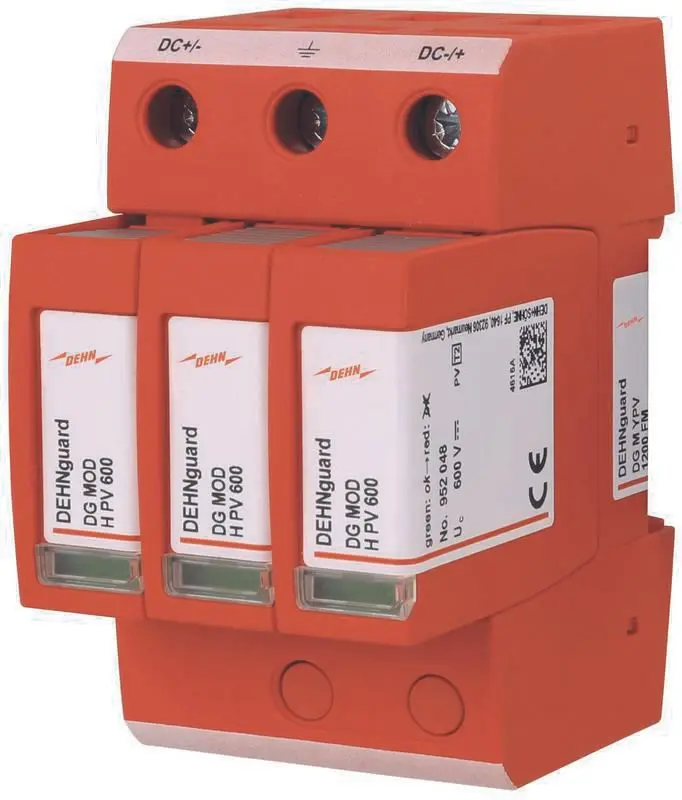 Produktfoto 1 von Überspannungsableiter Typ 2 DEHNguard M Mehrpolig für PV-Anlagen bis 1200V DC