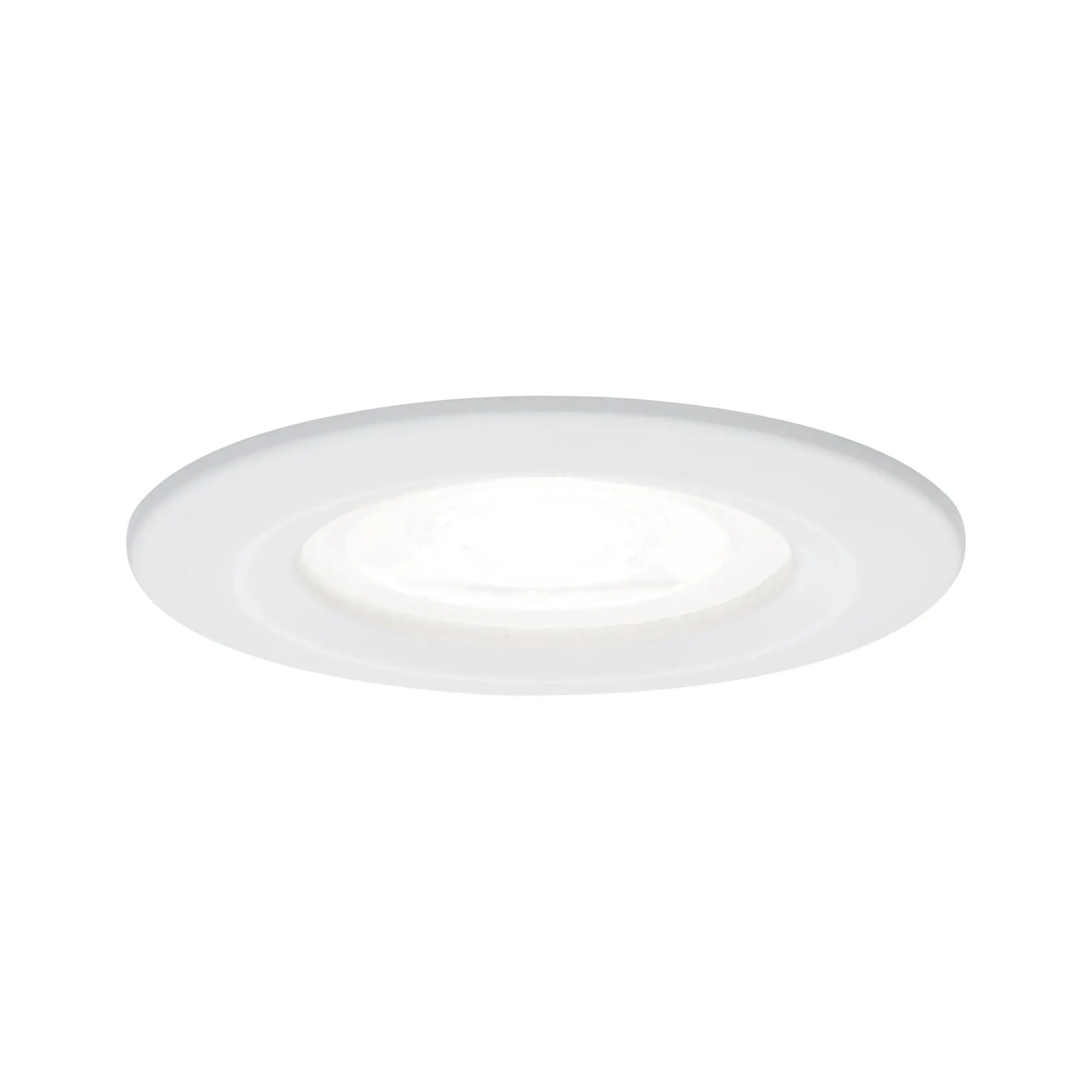 Produktfoto 1 von EBL Set Nova rund starr LED IP44 1x6,5W 4000K 230V GU10 51mm weiß matt/Alu