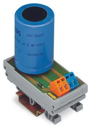Produktfoto 1 von Bauteilmodul mit Kondensator,1 Stück,Kapazität 10 mF,grau