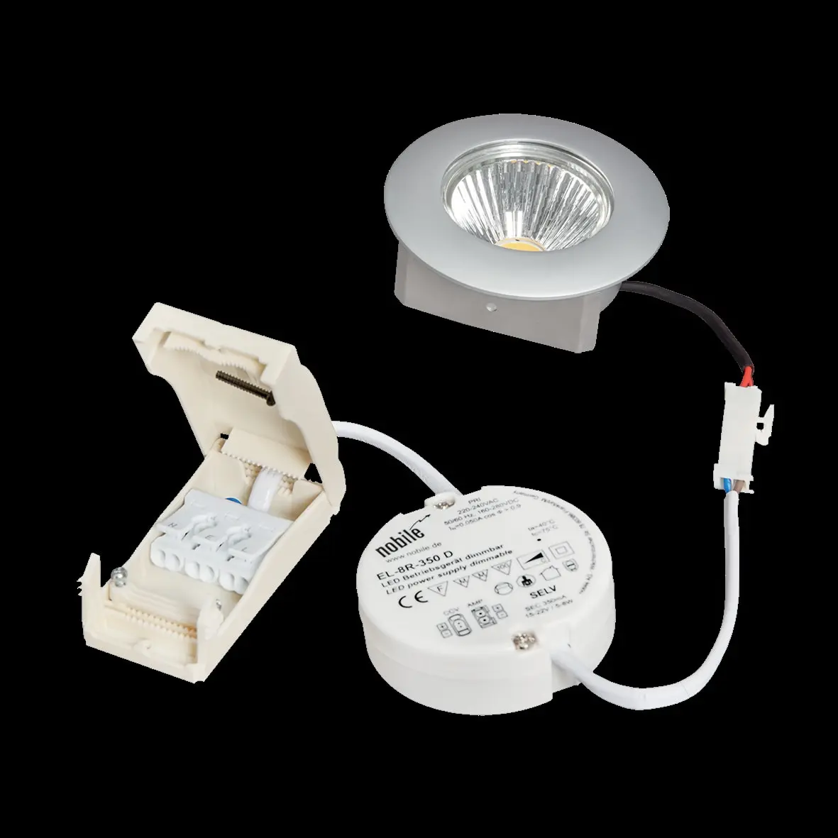 Produktfoto 1 von Downlight A 5068 T Flat IP44 chrom-matt 8W 930 38°