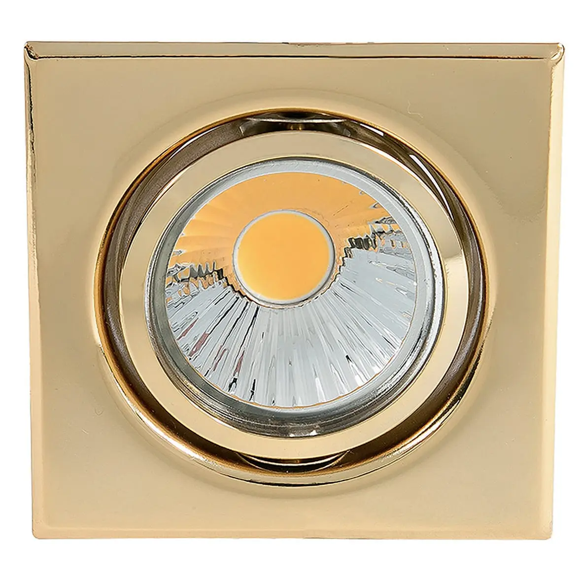 Leuchte D 3830 Quadratisch gold schwenkbar G5,3