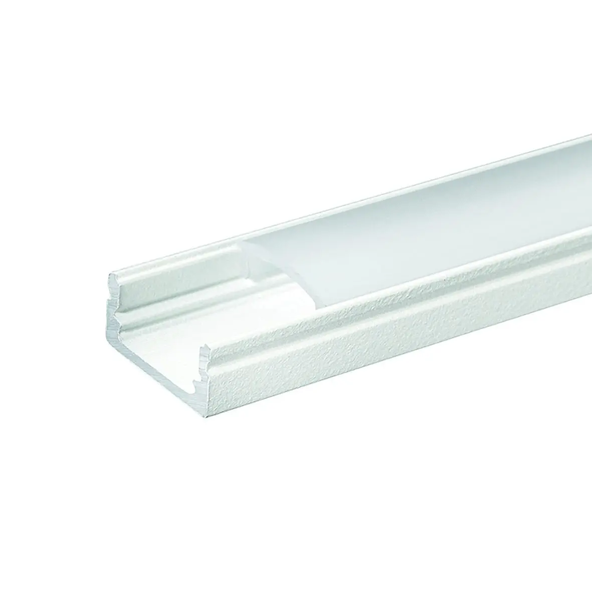 Produktfoto 1 von Alu U-Profil 2 weiß-matt OP 2m (bis 12mm)