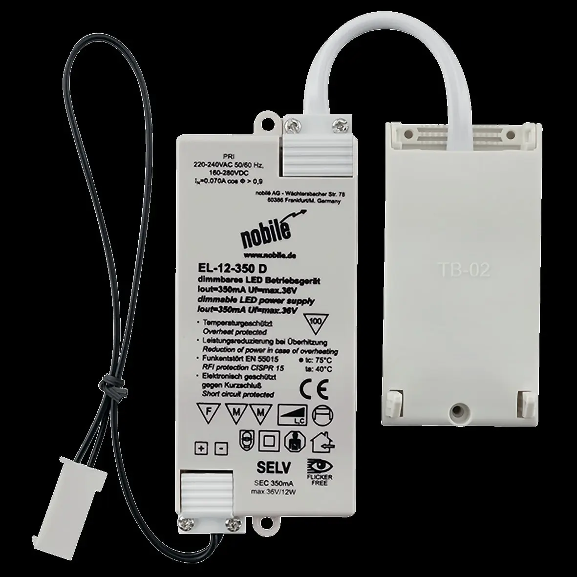 Produktfoto 1 von Trafo für NV-Lichtsystem/NV-Halogenlampe EL-12-350 D