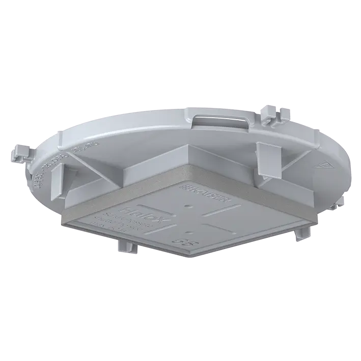 Produktfoto 1 von Einbaugehäuse, HaloX 100 Frontteil Deckenauslass 68x68mm f.Sichtbeton