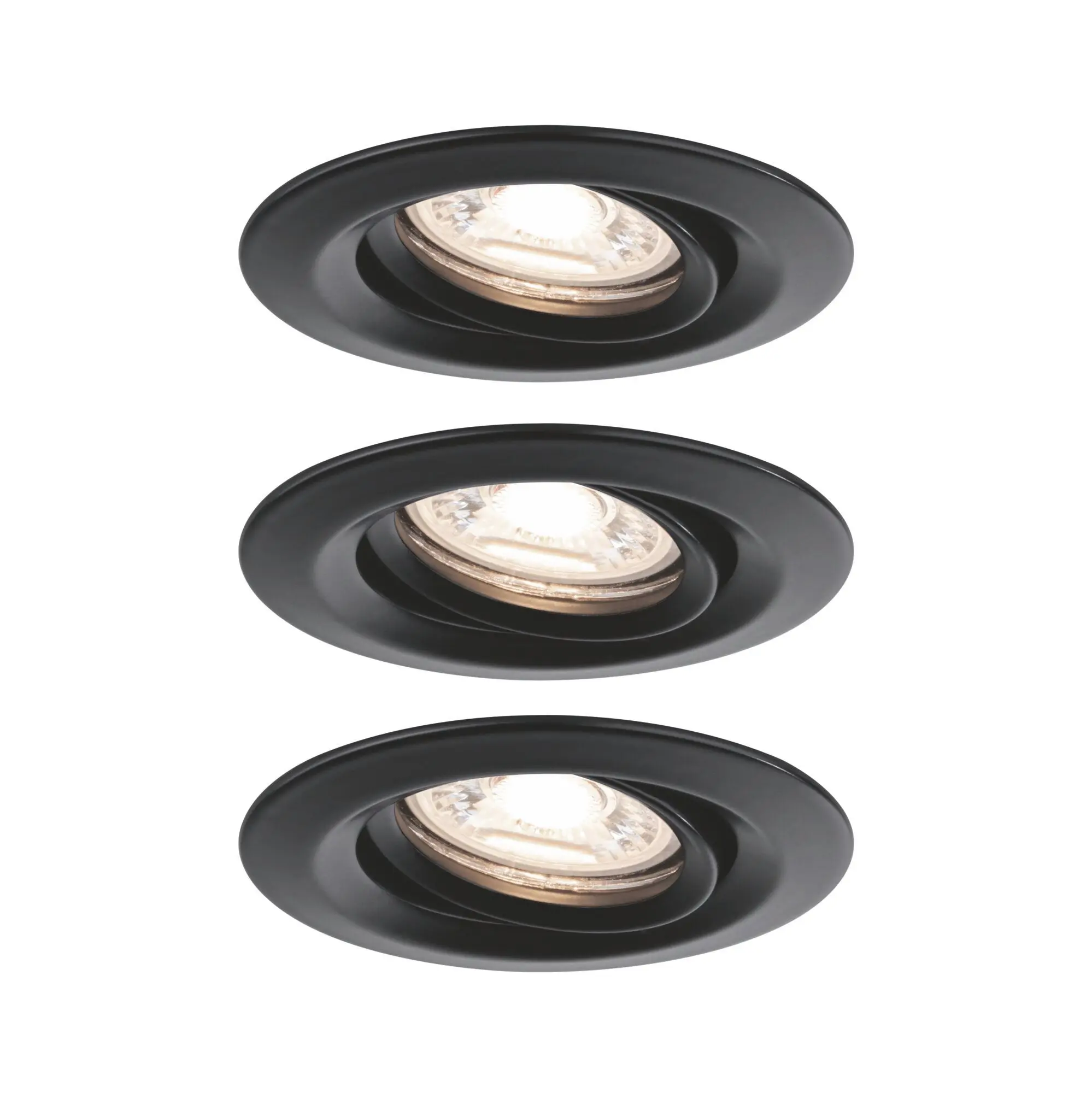 Produktfoto 1 von EBL Nova mini Coin rund schwenkbar LED 3x4W 310lm Schwarz matt/Alu