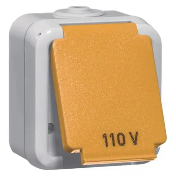 Produktfoto 1 von US NEMA-Steckdose 1fach, grau 5-20 R, 20 A 125 V
