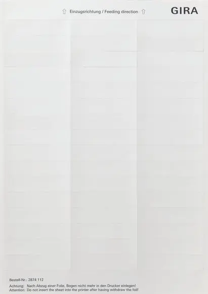 Produktfoto 1 von Beschriftungsbögen 15,8x67mm Zubehör reinweiß