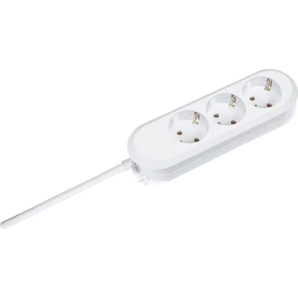 Produktfoto 1 von Tischsteckdose 3xSchuko weiß 1