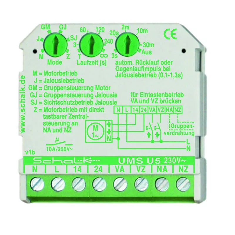 Produktfoto 1 von AUF/ZU-Steuerung 230VAC (UP) m.Nebenstelleneing. 2S 10A/230VAC