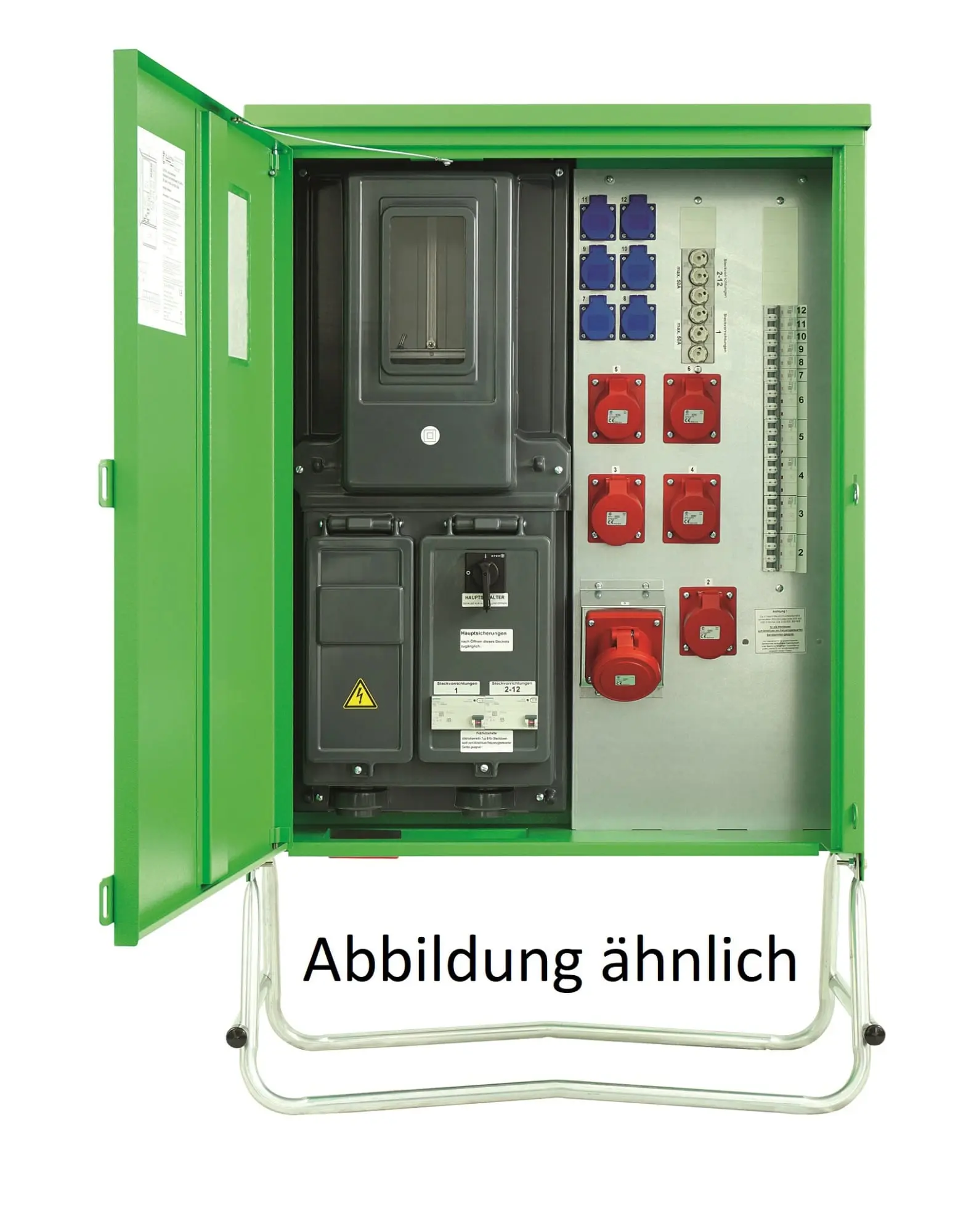 Produktfoto 1 von Anschlussverteilerschrank 55 kVA m.Zählerplatz 3 RCD Typ B 6 CEE-Abg. 16-