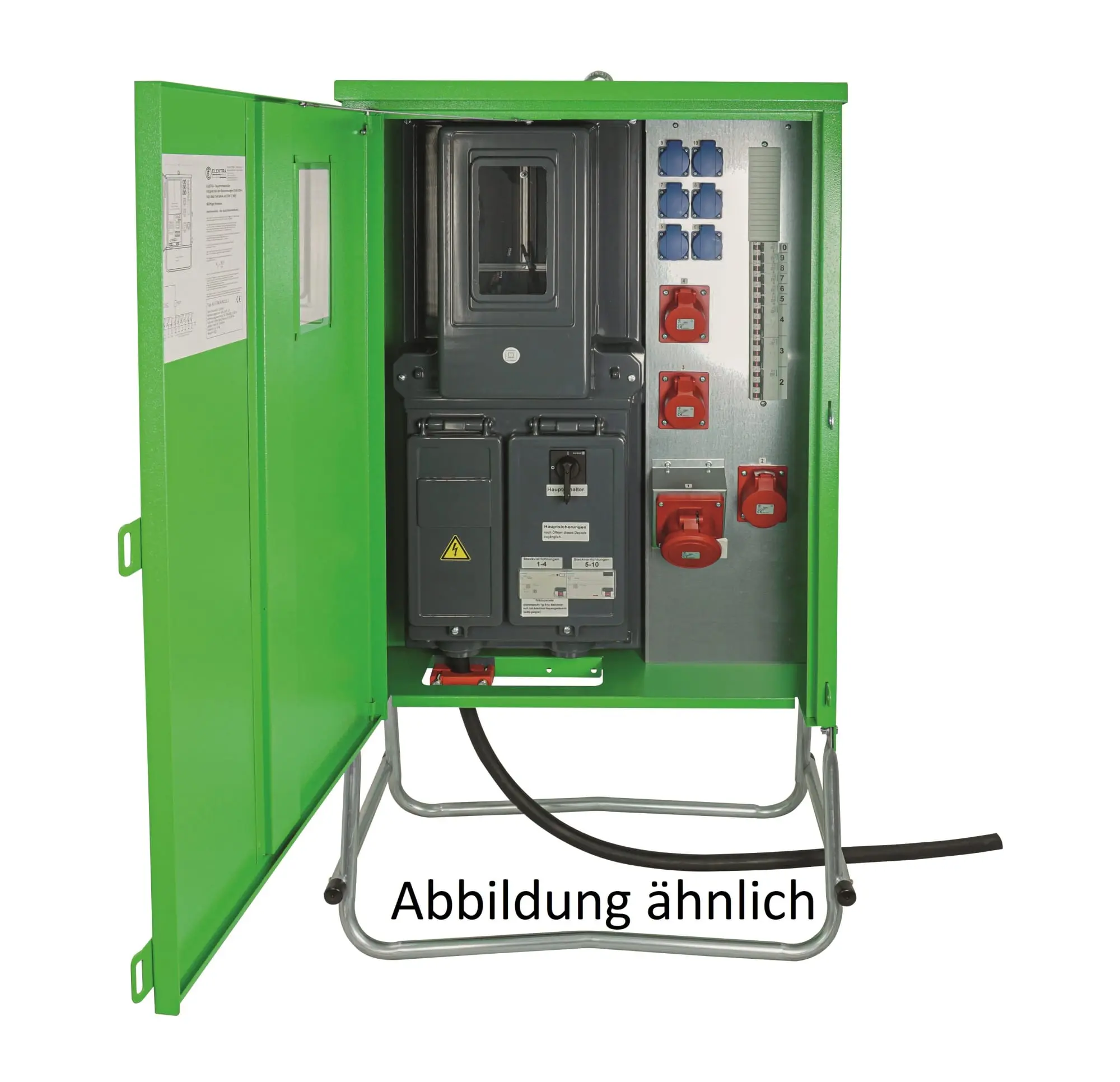 Produktfoto 1 von Anschlussverteilerschrank Vattenfall 44 kVA m.Zählerplatz 2 RCD Typ B 4 CEE-Abg.
