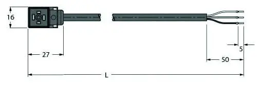 Produktfoto 1 von Ventilsteckverbinder Bauform C Anschlussleitung