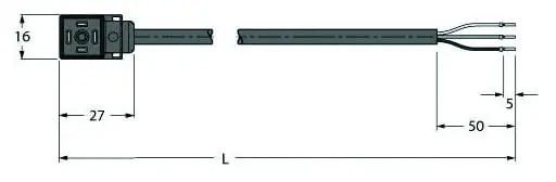 Produktfoto 1 von Ventilsteckverbinder Bauform CI Anschlussleitung