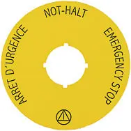 Produktfoto 1 von PIT es Unterlegscheibe m.Not-Halt-Schriftzug 3Sprechen