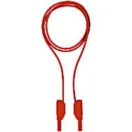 Produktfoto 1 von PES test lead 4mm p-rd Verbindungskabel hochflexibel isol. 1m Anschluss 4mm rot
