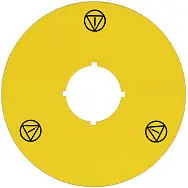 Produktfoto 1 von PIT es backplate symbol Unterlegscheibe m.3Not-Halt-Symbolen