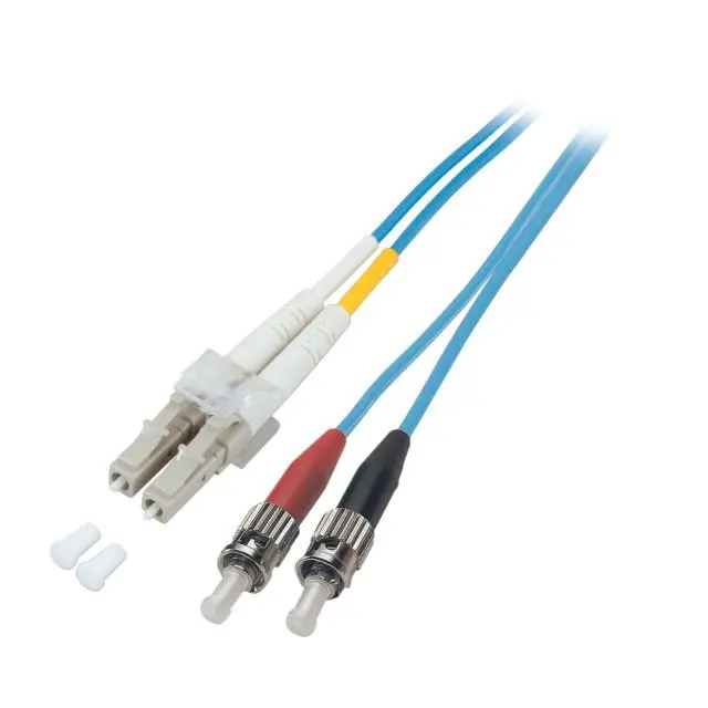 Produktfoto 1 von Duplex Jumper LC-ST 50/125µ 5m OM3 LSZH aqua