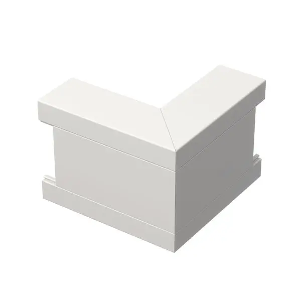 Außeneck BR 60x130/80-9010, PVC, Gehrungsformteil, alpinweiß