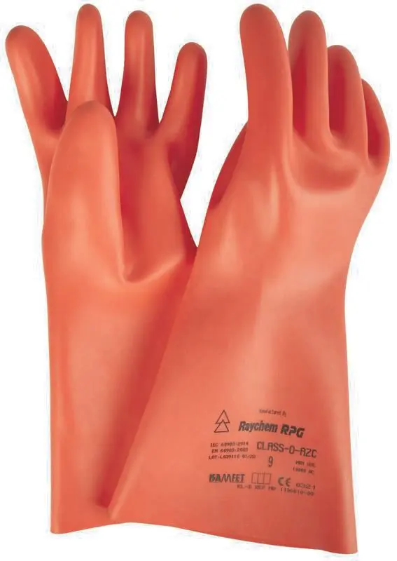 Produktfoto 1 von Isolierende Handschuhe Kl.0 Kat.AZC zum AuS -1000V Gr.9