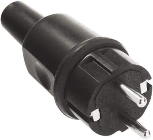 Produktfoto 1 von Vollgummi Stecker schwarz
