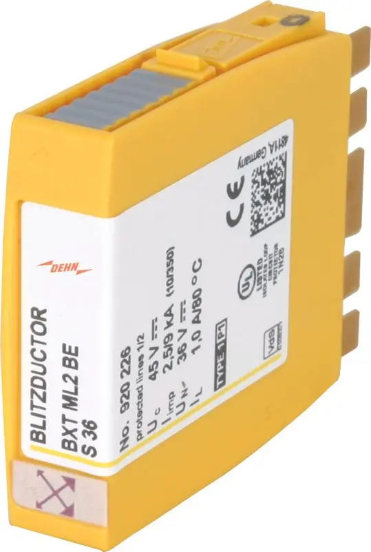 Produktfoto 1 von Kombiableiter-Modul für 2 Einzeladern BLITZDUCTOR XT mit LifeCheck