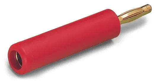 Produktfoto 1 von Reduzierprüfstecker,von 4mm-Buchse auf 2mm-Stecker,rot