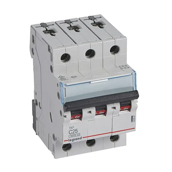 Produktfoto 1 von TX3 LS-Schalter C-Char. 25A, 3-polig, 6kA, 400VAC, 3TE